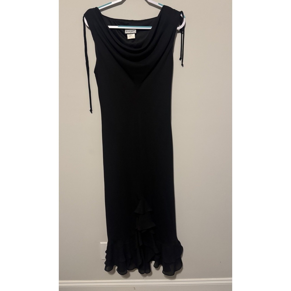 VTG Breakin Loose Dress Black Goth Grunge Whimsy Fairy 90s Y2K Ruffle Size 16‎